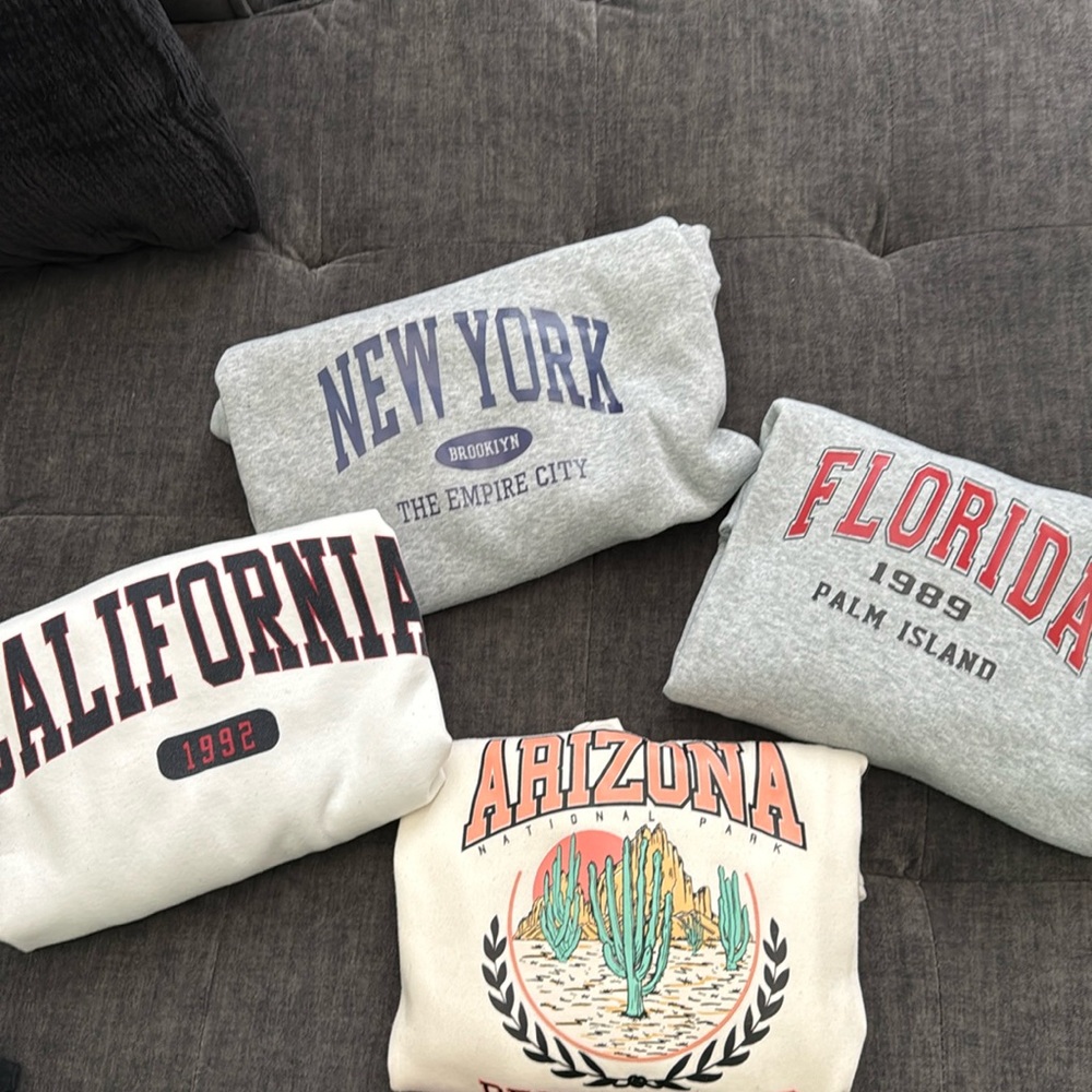Graphic Sweatshirts - California, Florida, New York